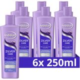 Andrélon - Zilver Care - Shampoo - 6 x 250 ml - Kleurcorrigerende Kracht