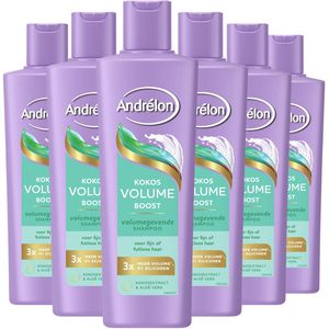Andrélon - Kokos Volume Boost - Shampoo - 6 x 250 ml