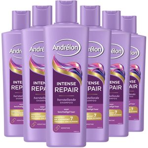 Andrélon - Intense Repair - Shampoo - 6 x 250 ml - Verrijkt met Gehyalde Keratine