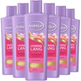 Andrélon - Levendig Lang - Shampoo - 6 x 250 ml - Verrijkt met Biotine