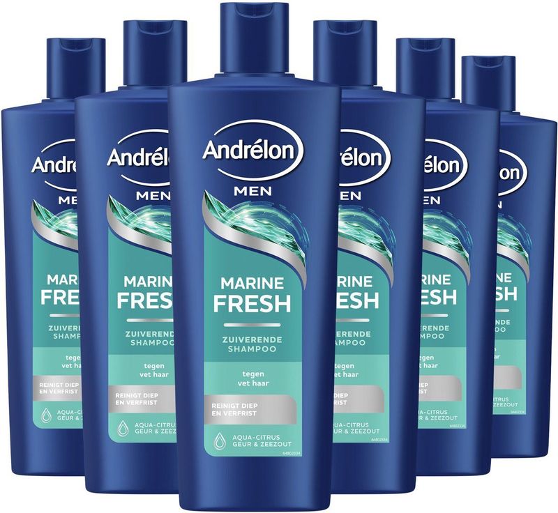 Andrélon Men - Marine Fresh - Shampoo - 6 x 400 ml