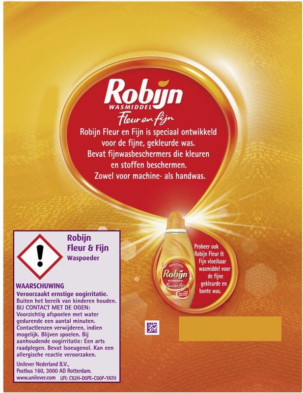 Robijn - Fleur & Fijn - Waspoeder - 550 gr - 10 Wasbeurten