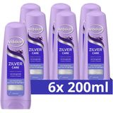 Andrélon - Zilver Care - Conditioner - 6 x 200 ml - Verrijkt met Keratine