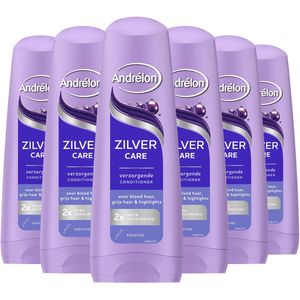 Andrélon - Zilver Care - Conditioner - 6 x 200 ml - Verrijkt met Keratine