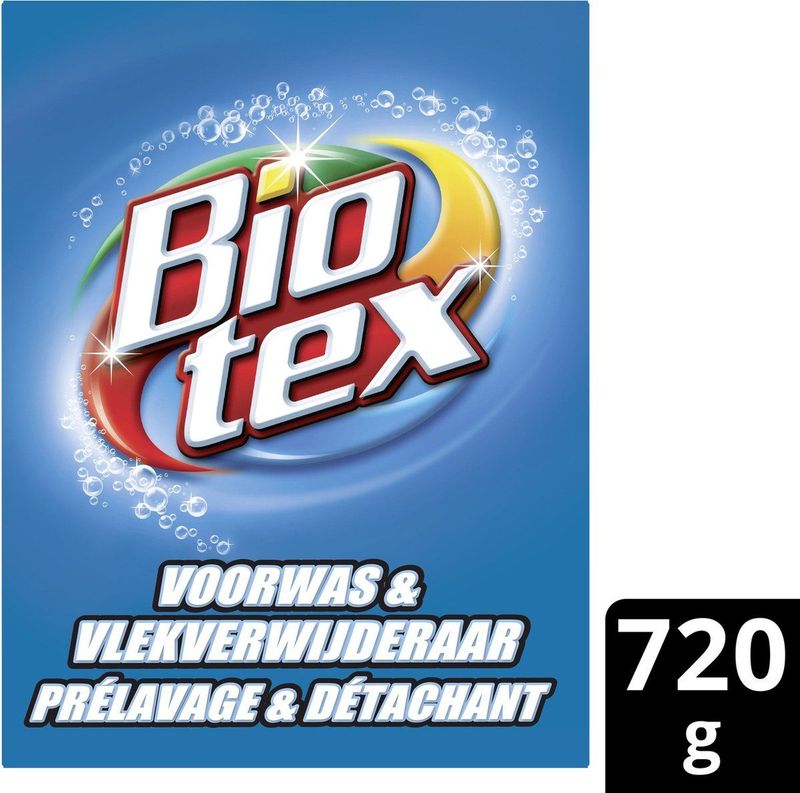 Biotex - Voorwas & Vlekverwijderaar - Waspoeder - Witte en Bonte Was - Biologische Enzymen