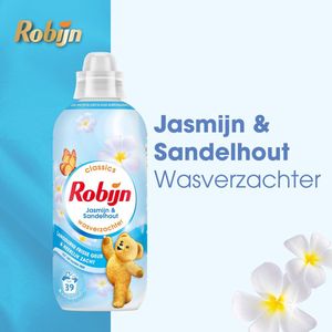 Robijn - Classics - Wasverzachter - Jasmijn en Sandelhout - 780 ml - 39 Wasbeurten