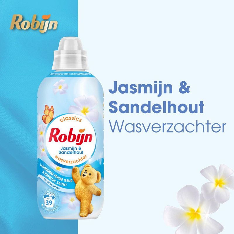 Robijn - Classics - Wasverzachter - Jasmijn en Sandelhout - 780 ml - 39 Wasbeurten