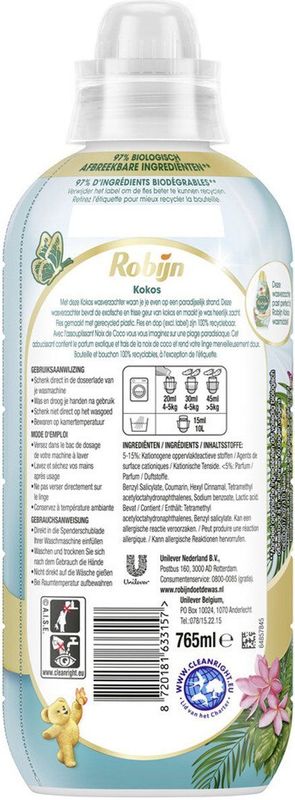 Robijn - Collections - Wasverzachter - Kokos Sensation - 765 ml - 38 Wasbeurten