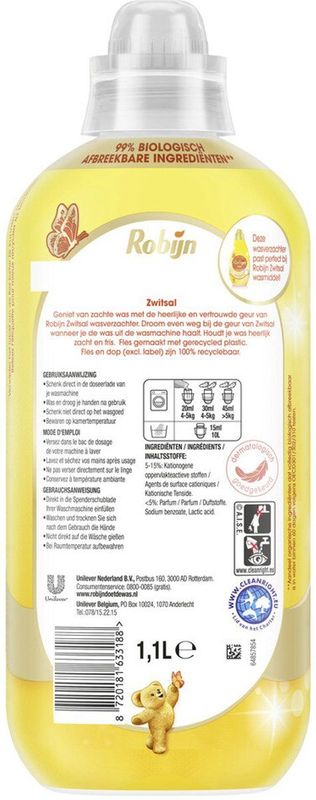 Robijn - Collections - Wasverzachter - Zwitsal - 1,1 liter - 55 Wasbeurten