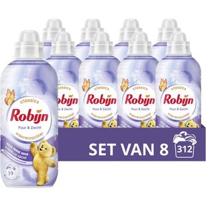 Robijn - Classics Wasverzachter - Puur & Zacht - 8 x 39 Wasbeurten - Voordeelverpakking