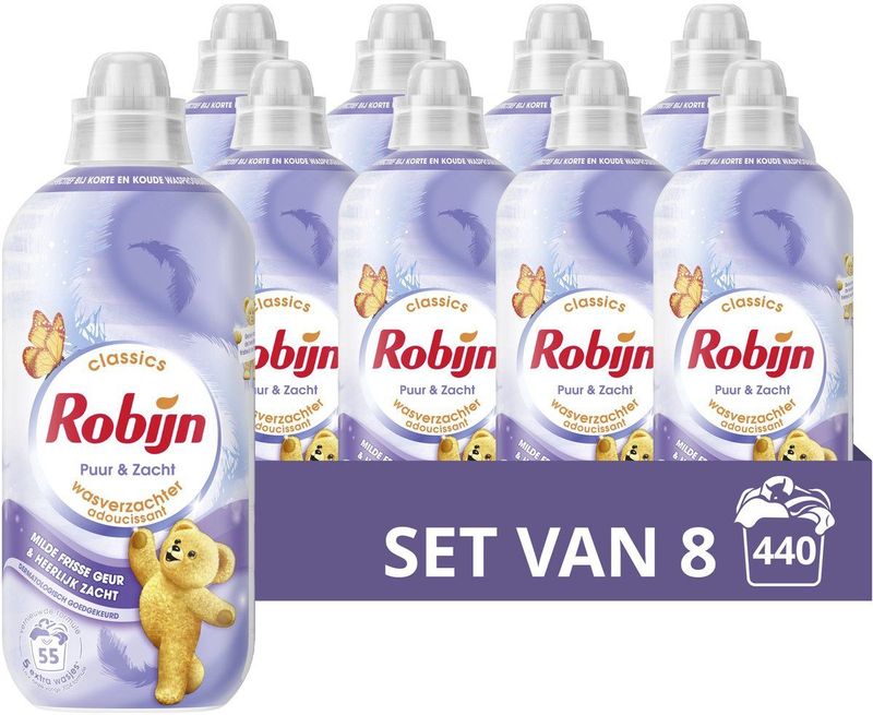 Robijn - Classics Puur & Zacht - Wasverzachter - 20 ml - Biologisch Afbreekbaar