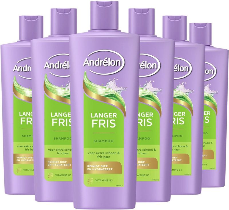 Andrélon - Langer Fris - Shampoo - 6 x 400 ml