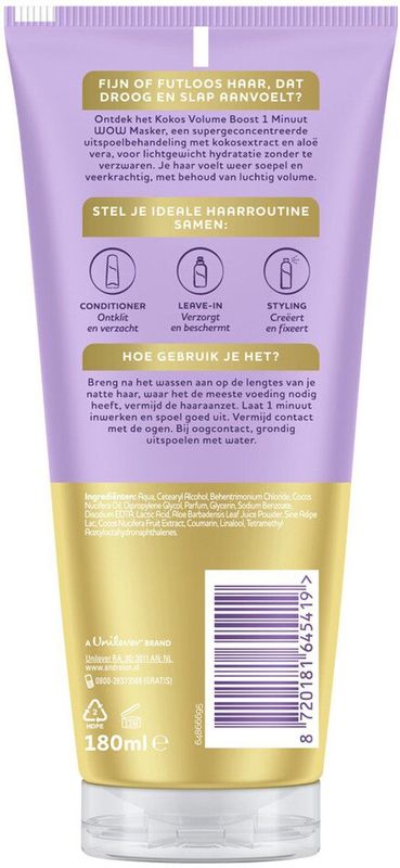 Andrélon - Kokos Volume Boost - Haarmasker - 180 ml