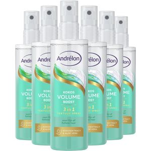 Andrélon - Kokos Volume Boost - 3-in-1 Textuur Spray - 6 x 150 ml