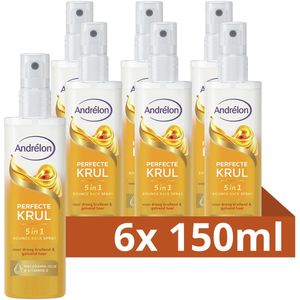 Andrélon - Perfecte Krul 5-in-1 Bounce Back Spray - 6 x 150 ml - Haarlak