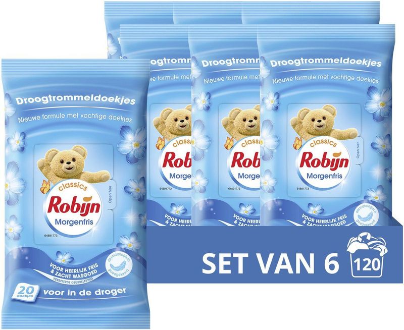 Robijn - Classics - Droogtrommeldoekjes - Morgenfris - 20 Stuks
