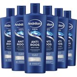 Andrélon Men - Anti-Roos Shampoo - 6 x 400 ml - Verrijkt met Geur van Bergamot en Vitamine B3