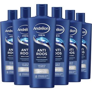 Andrélon Men - Anti-Roos Shampoo - 6 x 400 ml - Verrijkt met Geur van Bergamot en Vitamine B3