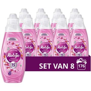 Robijn - Advanced Quickwash - Vloeibaar Wasmiddel - Sunset Bloom - 8 x 22 Wasbeurten - Voordeelverpakking