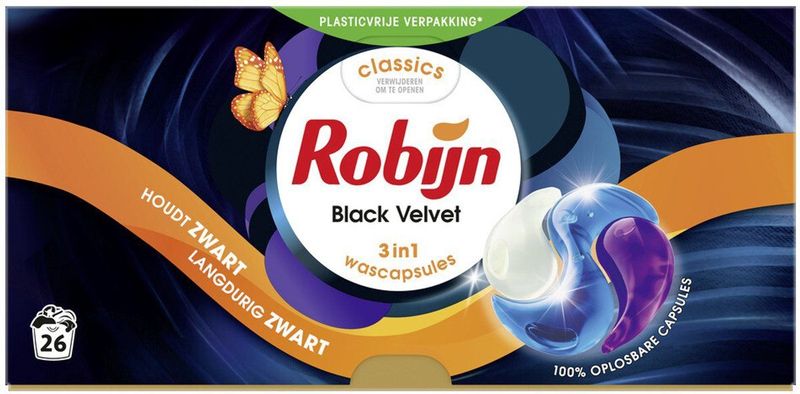 Robijn - Black Velvet - Wascapsules - 26 stuks - 3-in-1