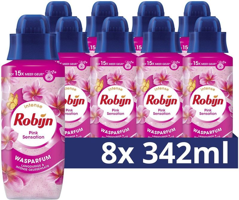 Robijn - Intense Wasparfum - Pink Sensation - 8 x 342 ml