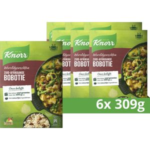 Knorr Wereldgerechten Zuid-Afrikaanse Bobotie Maaltijdpakket - 6 x 309 g - Voordeelverpakking