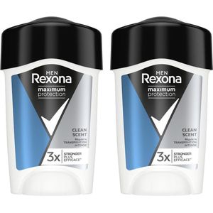 Rexona Men Maximum Protection Anti-Transpirant Stick - 2 x 45ml - Voordeelverpakking