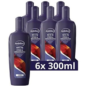 Andrelon Men Sterk & Verzorgend Shampoo - 6 x 300 ml - Voordeelverpakking
