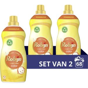 Robijn Klein & Krachtig Classics Morgenfris Vloeibaar Wasmiddel, houdt je gekleurde en bonte was langer mooi - 152 wasbeurten - 8 flessen (665ML)