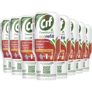 Cif CleanBoost Power & Shine Keuken Ecorefill Capsules - 10 x 70 ml - Voordeelverpakking