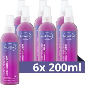 Andrélon Pink Heat Protect Spray - Pretty Perfect - hittebescherming tot 230 °C - 6 x 200 ml