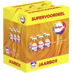 Robijn Klein & Krachtig Classics Color Vloeibaar Wasmiddel - 6 x 19 wasbeurten - Voordeelverpakking