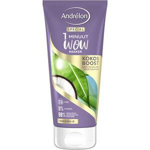 Andrelon 1 Minuut Wow Masker Kokos Boost 180 ml