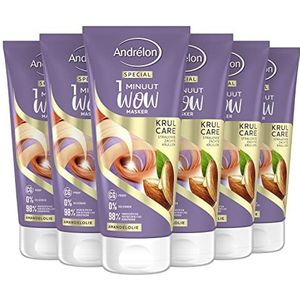 6x Andrelon 1 Minuut Wow Masker Krul Care 180 ml