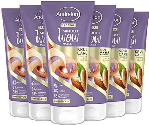 6x Andrelon 1 Minuut Wow Masker Krul Care 180 ml