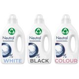Neutral - 0% Vloeibaar Wasmiddelpakket - Wit + Zwart + Kleur - 3 x 20 Wasbeurten