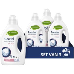 Neutral  Kleur Vloeibaar Wasmiddel - 3 x 20 wasbeurten - Voordeelverpakking