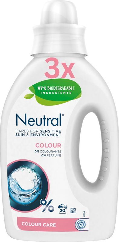 Neutral Vloeibaar Wasmiddel - Kleur - zorgt voor de gevoelige huid - 3 x 20 wasbeurten