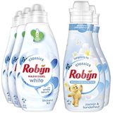 Robijn - Perfect Match - Wasmiddel en Wasverzachter - Stralend Wit en Jasmijn & Sandelhout - 5 stuks - Voordeelverpakking
