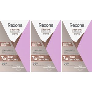Rexona - Maximum Protection Confidence - Crèmige Antitranspirant - 3x45 ml