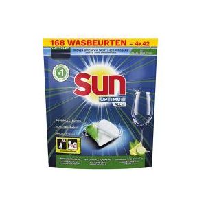 Sun Optimum All-in 1 Vaatwascapsules Citroen (4 stuks - 168 vaatwasbeurten)