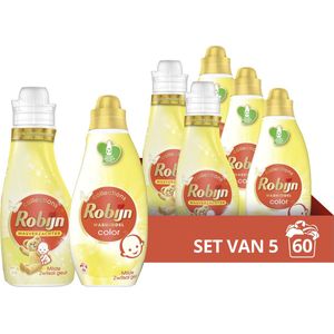 Robijn Perfect Match Zwitsal Wasmiddel en Wasverzachter Pakket - 5 stuks - Voordeelverpakking