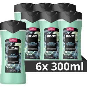 AXE Fine Fragrance Collection Aqua Bergamot Douchegel - 6 x 300 ml - Voordeelverpakking