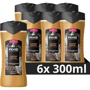 AXE Fine Fragrance Collection Copper Santal Douchegel - 6 x 300 ml - Voordeelverpakking