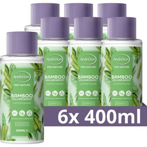 Andrélon Pro Nature Shampoo - Bamboo Volume Boost - verrijkt met bamboe - 6 x 400 ml