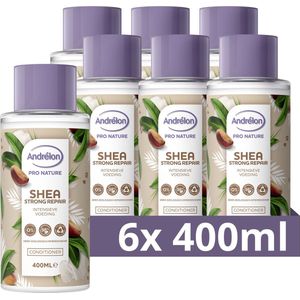 Andrélon Pro Nature Shea Strong Repair Conditioner - 6 x 400 ml - Voordeelverpakking