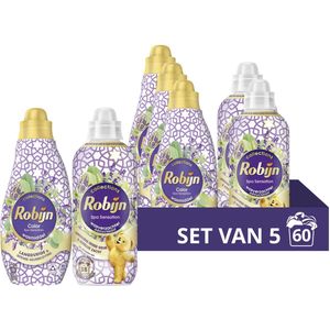 Robijn Perfect Match Wasmiddel en Wasverzachter Pakket - Spa Sensation - een beetje wellness in je was met de ontspannende geur van eucalyptus en lavendel - set van 5 (60 wasbeurten)