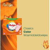 Robijn Classics Color Wasmiddeldoekjes - 4 x 16 wasstrips - Voordeelverpakking