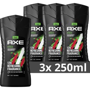 Axe 3-in-1 Douchegel - Africa - 3 x 250 ml - Voordeelverpakking