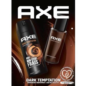 Axe Dark Temptation Set – 1 deodorant voor heren, 200 ml en 1 eau de toilette 100 ml